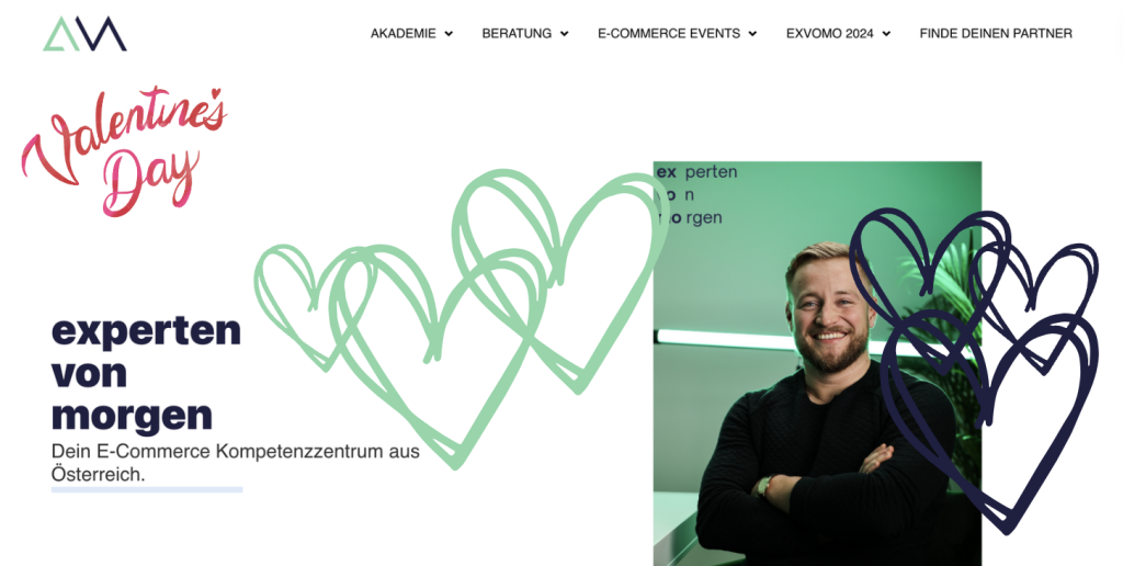 romantische details website gestaltung